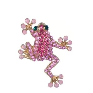 🆕️🐸 TWO TONE PINK FROG BROOCH PIN🐸